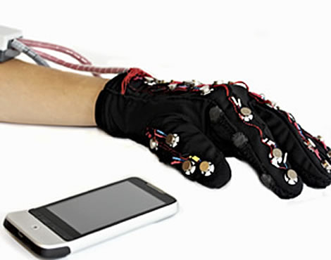 Mobile Lorm Glove el Braille digital para las tabletas y smartphones Mobile Lorm Glove el Braille digital para las tabletas y smartphones