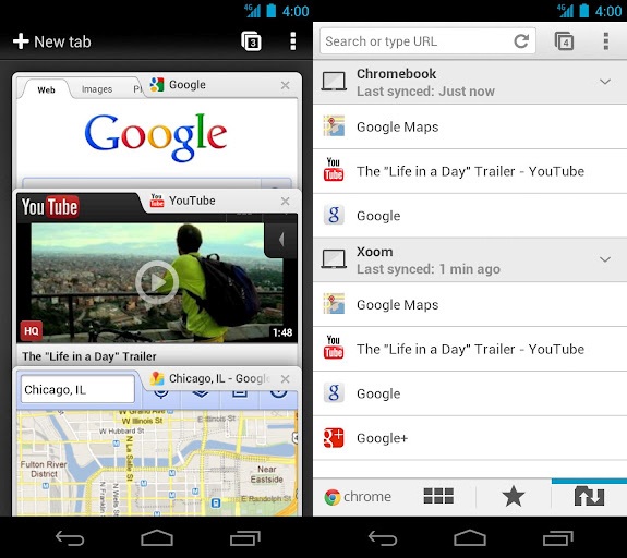 Nueva actualización de Google Chrome para Android