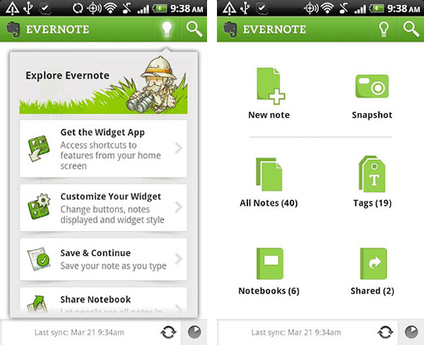 Evernote para Android, crear y gestiona todas tus notas en tu dispositivo Android