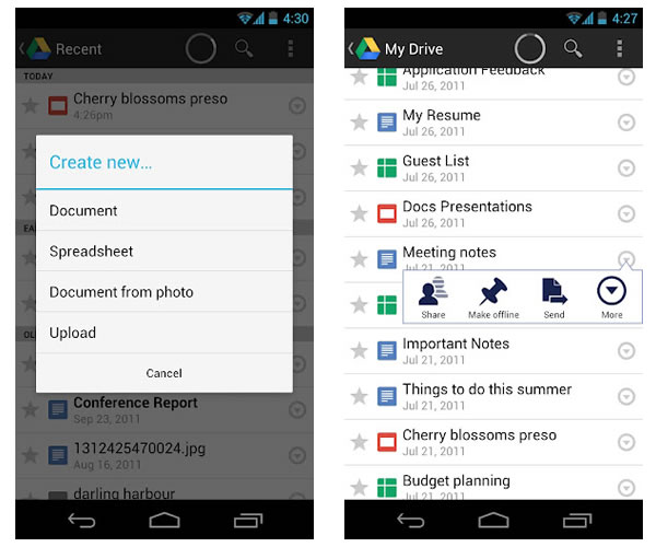 Google Drive para Android, el disco duro en la nube ya está disponible en Google Play