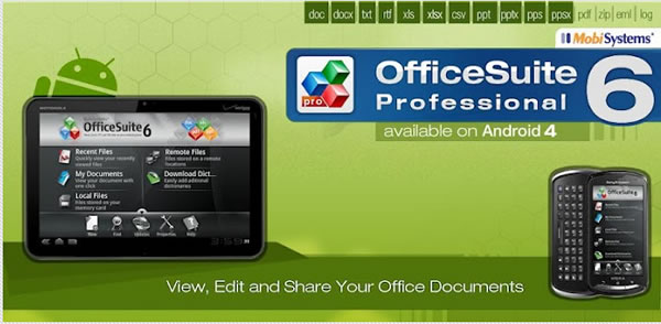 OfficeSuite Pro 6 para Android disponible ya en Google Play