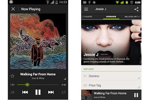 Actualización de Spotify para Android 4.0 Ice Cream Sandwich