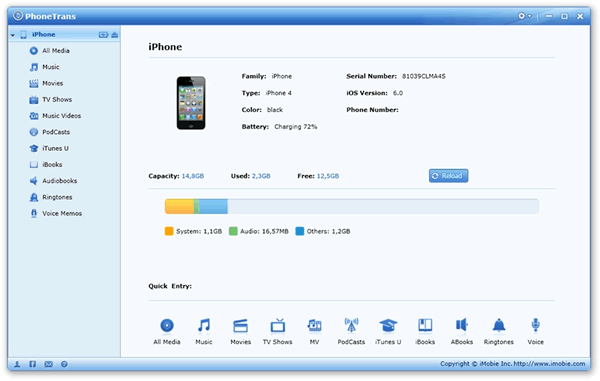 PhoneTrans sincroniza tus archivos de tu dispositivo iOS con el PC de forma sencilla