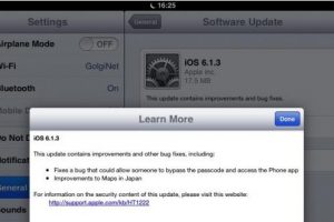 Apple lanza actualización para iOS 6.1.3 y corrige varios fallos