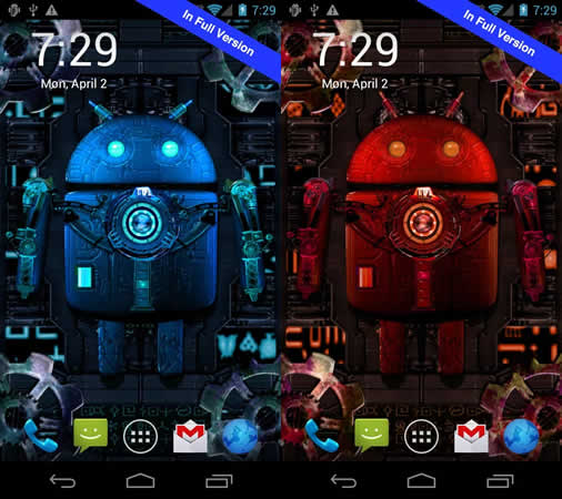 Steampunk Droid Free Wallpaper, un elegante fondo de pantalla animado para Android