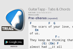 GuitarTapp Tabs & Chords, encuentra acordes y tablaturas de guitarras