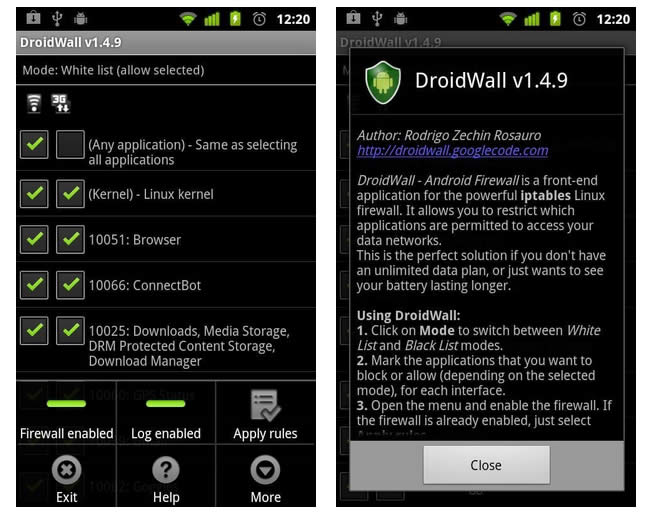 DroidWall–Android-Firewall-limitar-acceso-internet