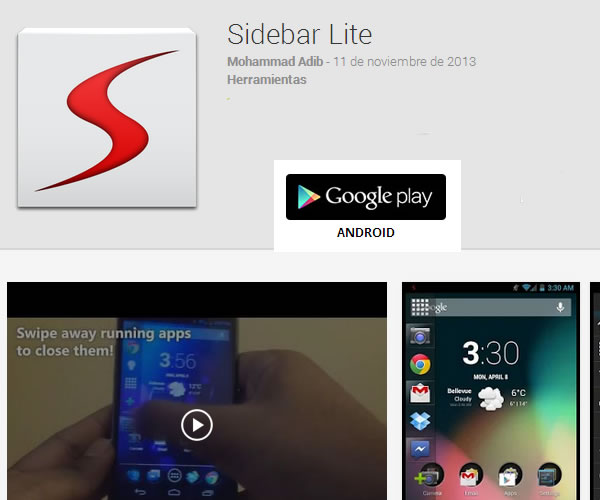 aplicaciones-para-android-sidebar-lite